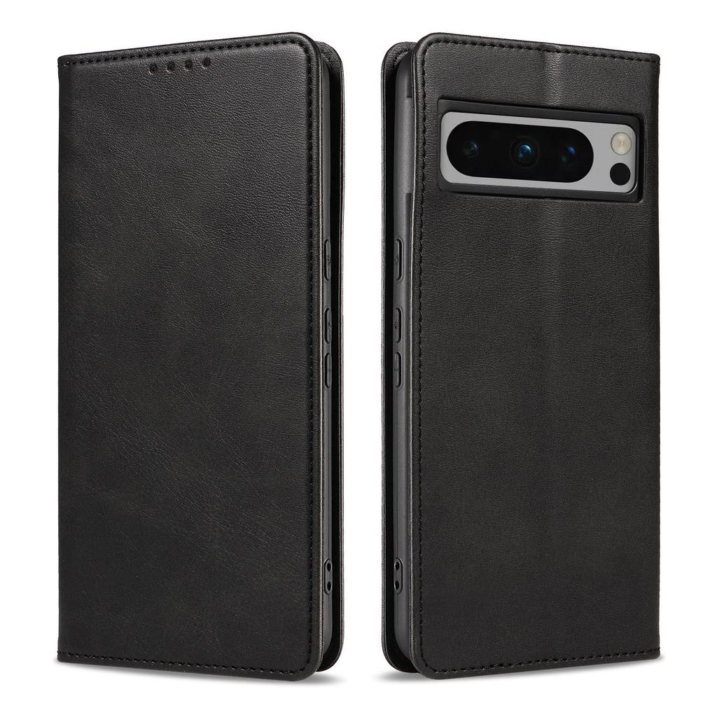 Compatible Pixel 8/8A Leather Case, Pixel 7 Calf Pattern Flip Cover