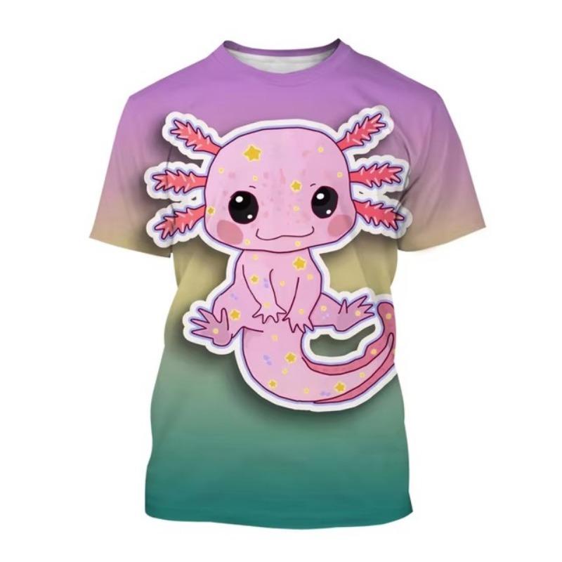 Pánská ležérní móda Streetwear Trička Kreslené zvíře 3D potisk Nadměrné tričko Harajuku Trička Topy Oblečení