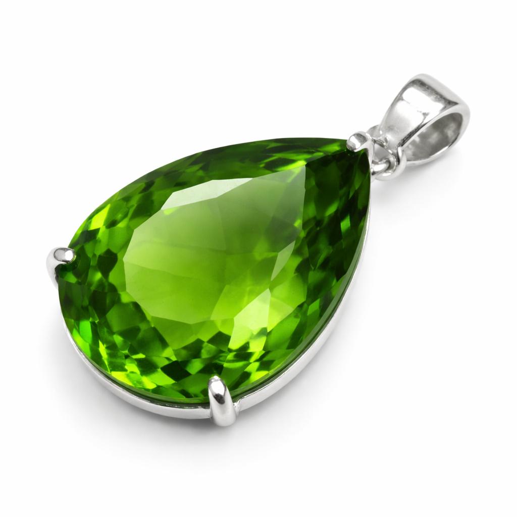 Dabīga zaļā peridota kulons 78 ct