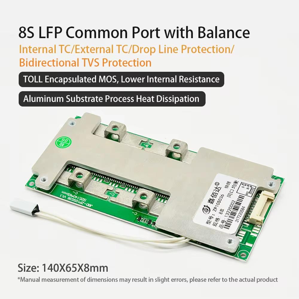 JBD BMS 4S 12V 50A 100A 120A LiFePo4 8S 24V 100A 150A Lithium LFP Power Battery Balance Protection