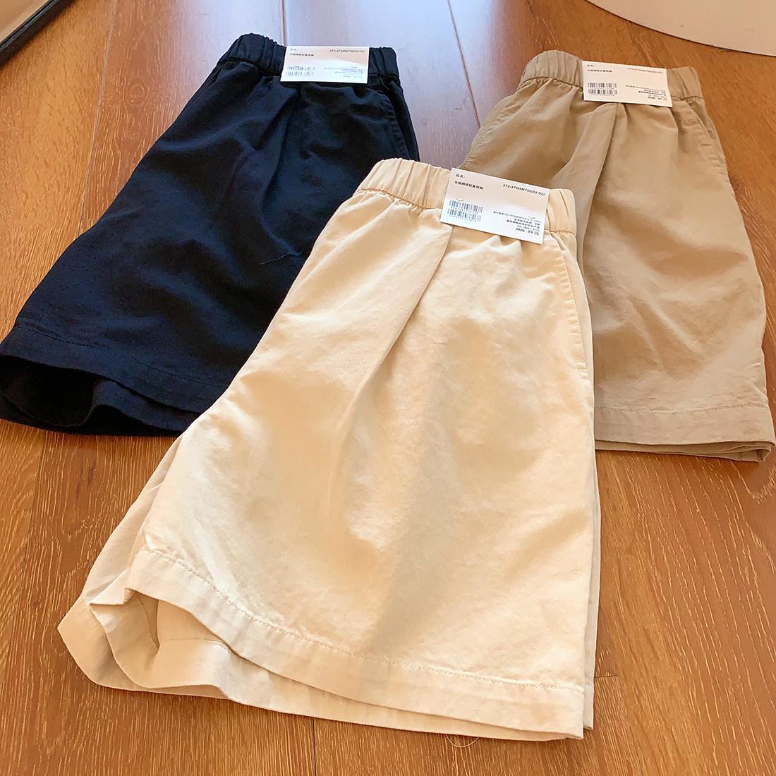 

Women s Cotton Casual Striped A-Line Shorts - Classic Style, Elastic Waist, Wide-Leg, Summer 2026. M up to 110 jin