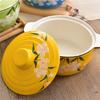 22cm Japanese Style Hand-painted Cherry Blossom Underglaze Color Ceramic Soup Pot Kitchen Household Tableware Kitchenware