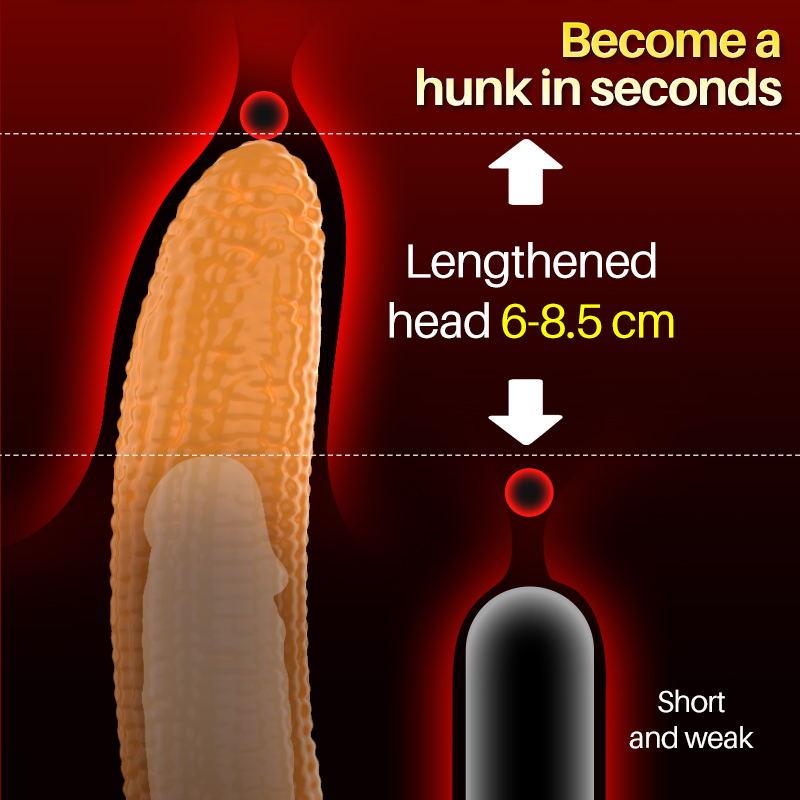 Men Penis Sleeve Strong Vibration Fancy Vegetables Penis Enlargement Extender Condoms
