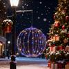 Christmas LED Light Ball Foldable Large Lighted Sphere for Tree Metal Frame Sphere Light for Indoor Outdoor Garden Patio Decor