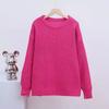 Jesienny Luźny Sweter Dzianinowy Pulower Casual dla Kobiet Moda Nowy Długi Rękaw Okrągły Dekolt Zimowe Swetry Kobiety Elegancki Gładki Ciepły Dzianinowy Sweter 25722