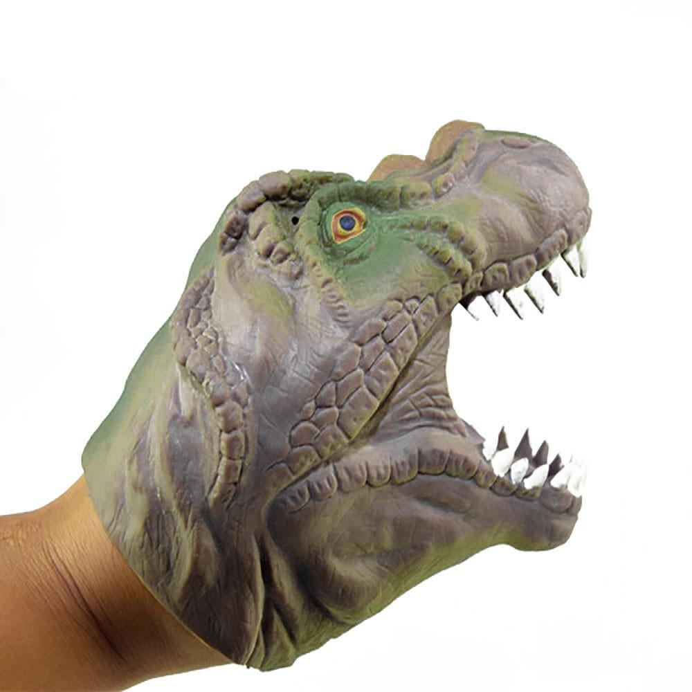 dinosaur Animal Hand Puppet Baby Infant Kid Toy Plush Toys Silica Gel Spoof