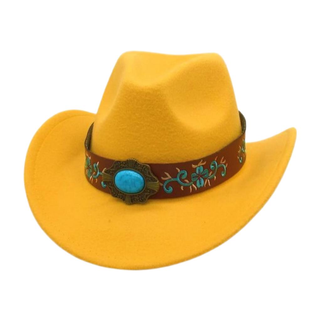 Felt Hat Outdoor Vintage Jazz Hat Vacation Travel British West Cowboy Hat