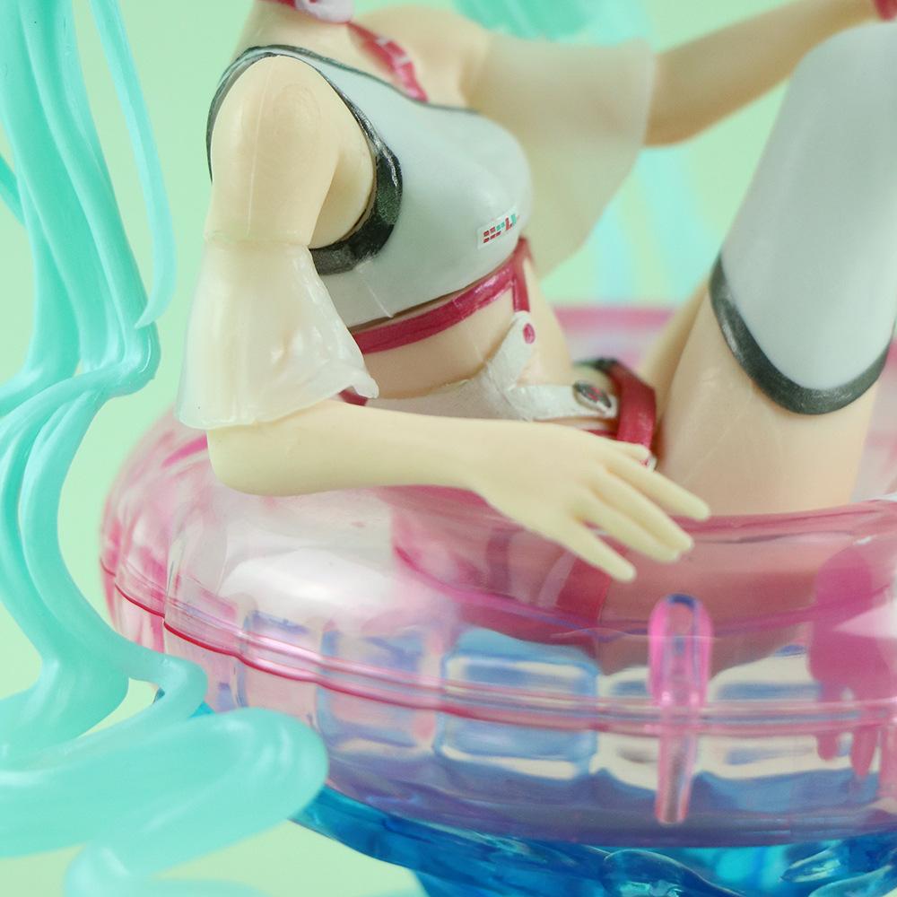 New Anime Hatsune Miku Action Figures Summer Bikini swim ring sweet girl PVC Action Figures Model Collecting Desktop Decor Toys
