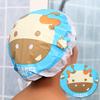 Cute Cartoon Waterproof Shower Cap Resuable Lace Elastic Band Bath Hair Caps Hat