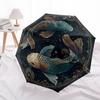 1 PC Automatic Folding Umbrella - Koi Fish Pattern, Portable & Foldable Design with 8 Ribs, Christmas Birthday Gifts