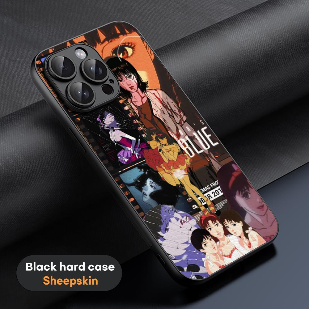 

Perfect Blue Y2k japan anime girl Phone Case For iPhone 16 15 14 13 12 11 Plus Pro Max Limited Black hard case Sheepskin iPhone 16 Pro Max