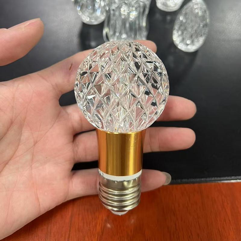 1Pcs E27 Holder Mini Pendant Light Acrylic Crystal Led Bulb Chandelier Fairy Lamp For Bedroom/Kitchen Decoration