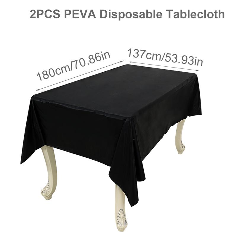 Rectangle PEVA Tablecloth Table Cloth Overlays Wedding Christmas Baby Shower Birthday Events Banquet Decor Home Dining Table