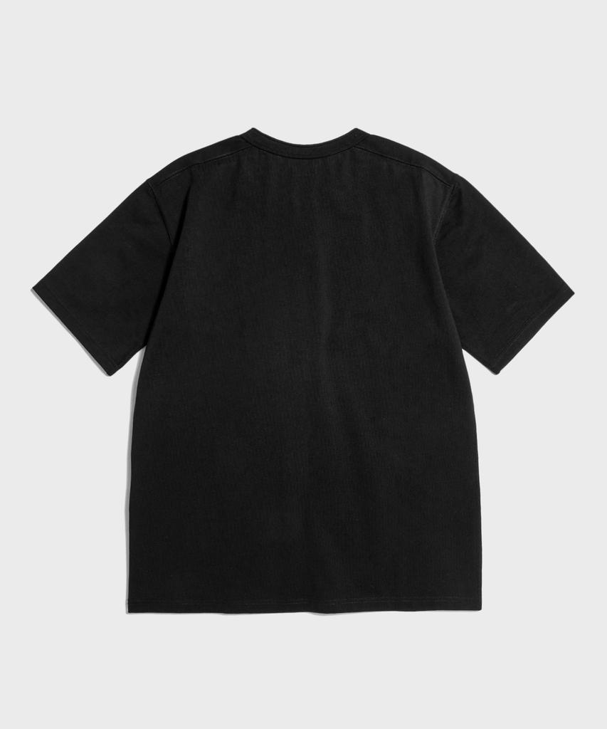 Beulonseun 10.6 Oz Cotton Short Sleeve Henley Tee Black