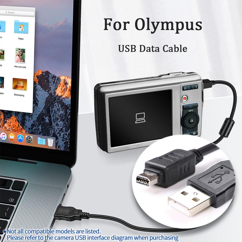 For Olympus Camera USB Data Cord CB-USB5 CB-USB6 12Pin Cable E-PL3 E450 E400 SZ-14 U1070 SZ-31MR OM-D E-M5 TG-1 Camera Cable