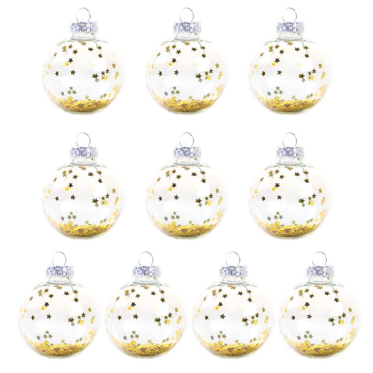 10 Pcs Multi-color Christmas Balls Pendant Xmas Tree Decoration for Home Office