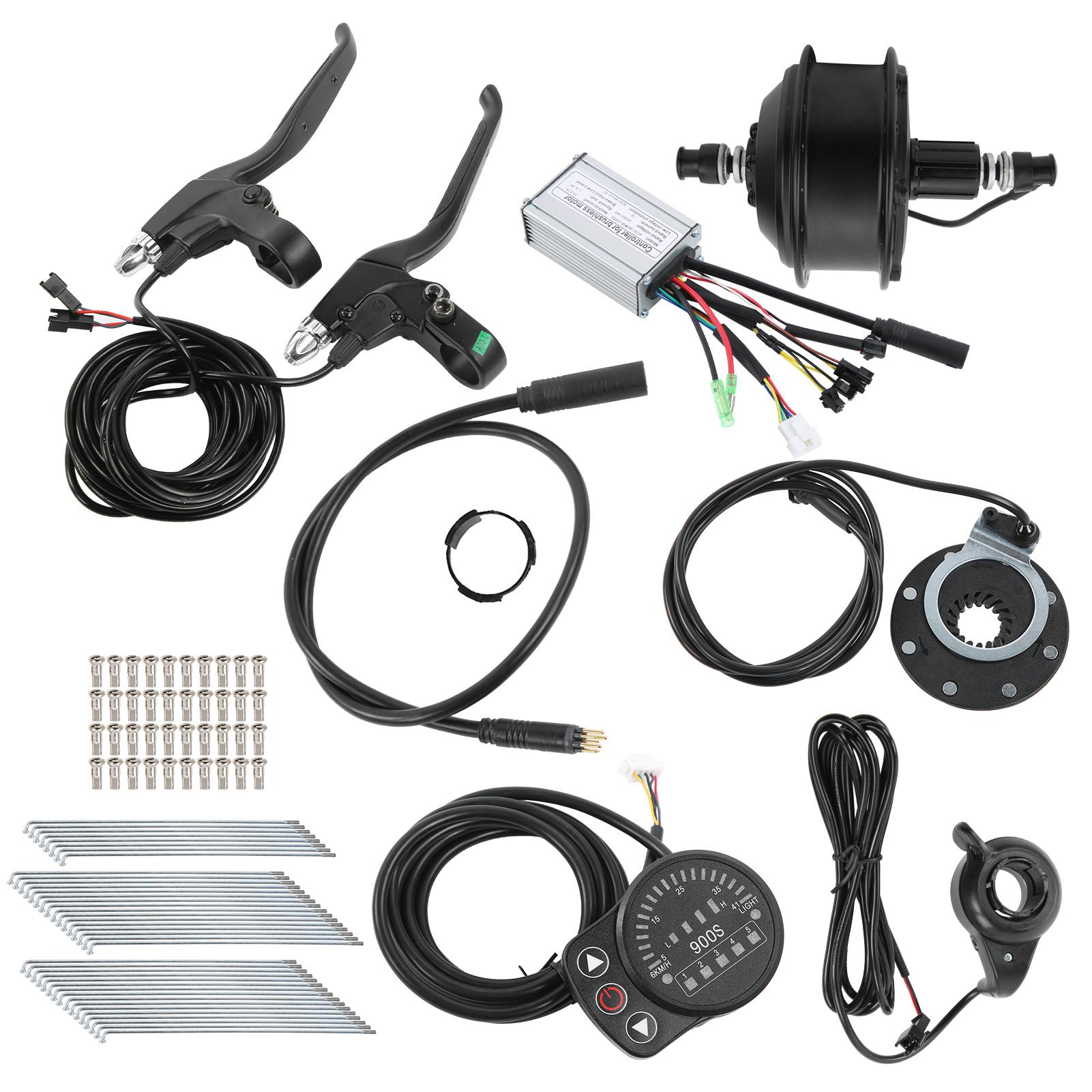 48V 250W Motor 24 inch 12G Velg met KT900S Meter Ebike Conversiekits Doe-het-zelf Accessoires(Achtercassette Motor )