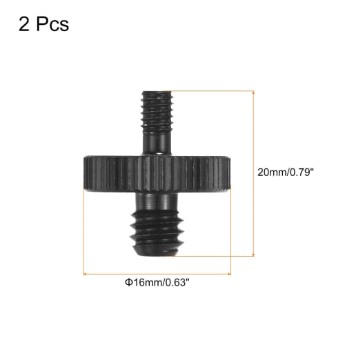 uxcell Adaptador de Suporte de Microfone, Adaptador de Rosca Macho 1/4 para Macho M4 para Suportes de Microfone, Câmeras e Tripés, Pacote de 2