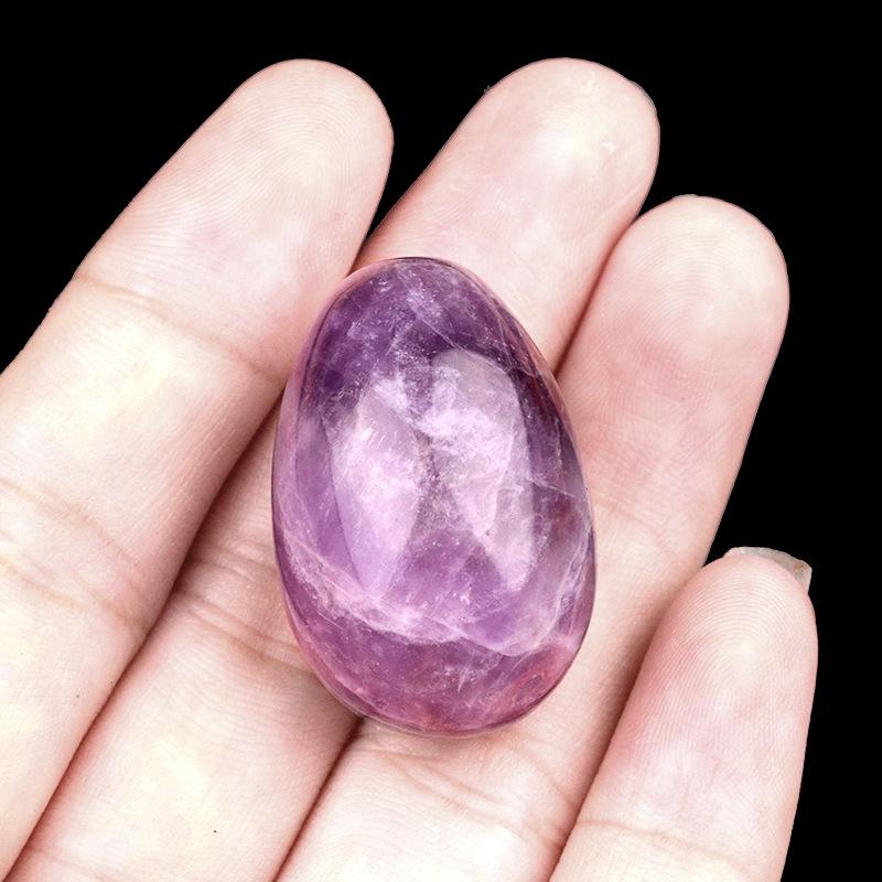 1pc Egg Shaped Ornaments Non-porous Beads Natural Stone Crystal Amalgamation Bird Eggs Stone Easter Colored Egg Accessories