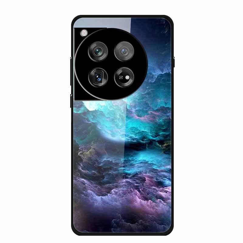 Personalized Seven-Colored Tempered Glass Phone Case for OnePlus 12 - Unisex