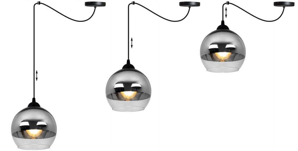 ELEGANT CHROME LED SPIDER HANGING LAMP