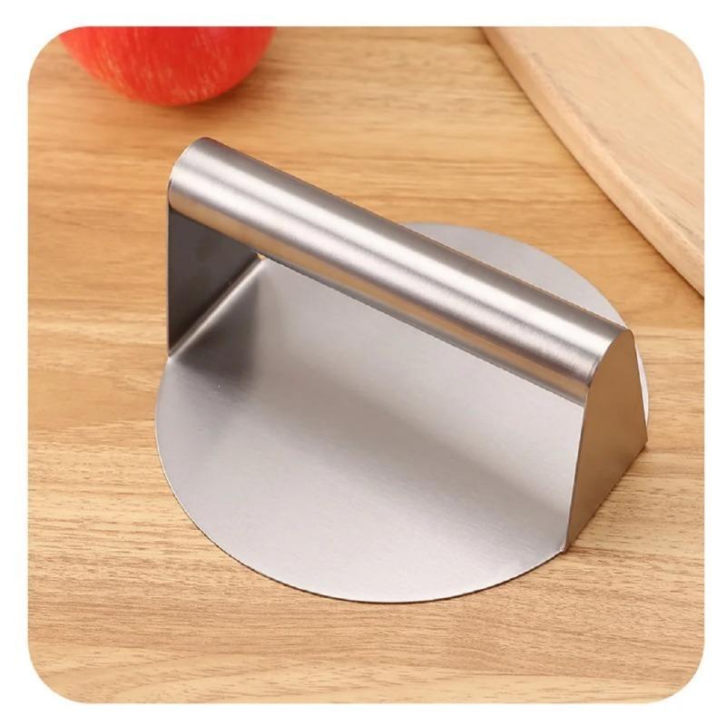 Pressa Carne Hamburger in Acciaio Inossidabile Pressa Carne Burger Circolare Quadrata Utensile da Cucina Piatto Pressa Carne 1 PZ