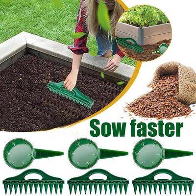 Trapiantatore di semi Attrezzo distanziatore per semi Distributore di semi Distanziatore per semi Attrezzi da giardinaggio per piantare semi Disporre file a distanza ideale