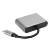 Adapter TypeC Hub to VGA   DVI DisplayportCelsius3.1 Ethernet Converter Dock 4K Resolution(Silver )