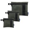 ROCKTOL Tool Waterproof Utility Zipper Organizer 900D Nylon Tool Pouches with Mesh Windows and 1 Carabiner Bags, 3-Pack Pouches, Heavy-Duty D-Shaped