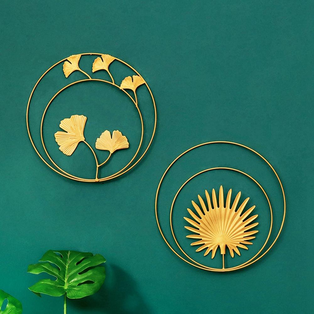 Ornaments Palm leaf Metal Canna Ginkgo Leaf Wall Decoration Room Decor Wall Hanging Ornament