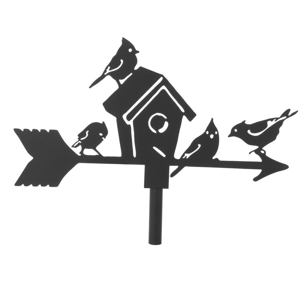 Outdoor Weather Vane Measuring Tools Farm Scene Roof Mount Wind Direction Indicator, for Garden