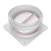  Range Hood Check Valve Unidirectional Odor Proof Plastic Kitchen Bathroom Flue Check Valve Backdraft Damper for Kitchen Bathroom Ventilation Systems 