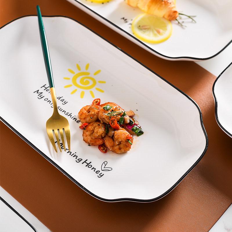 Creative Ceramic Fish Plate for Home - Perfect for Steamed Fish, Dumplings, & Vegetables