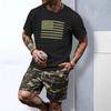 Men's Casual Fashion Sports Suit Round Neck Lightweight Short-sleeved Shorts Suit Loose Comfortable Unisex Sports Clothing