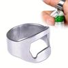 1pcs Stainless Steel Ring Bottle Opener, A Creative Ring Soda Beer Bottle Opener, A Portable Beverage Opening Tool - Durable And Easy To Use