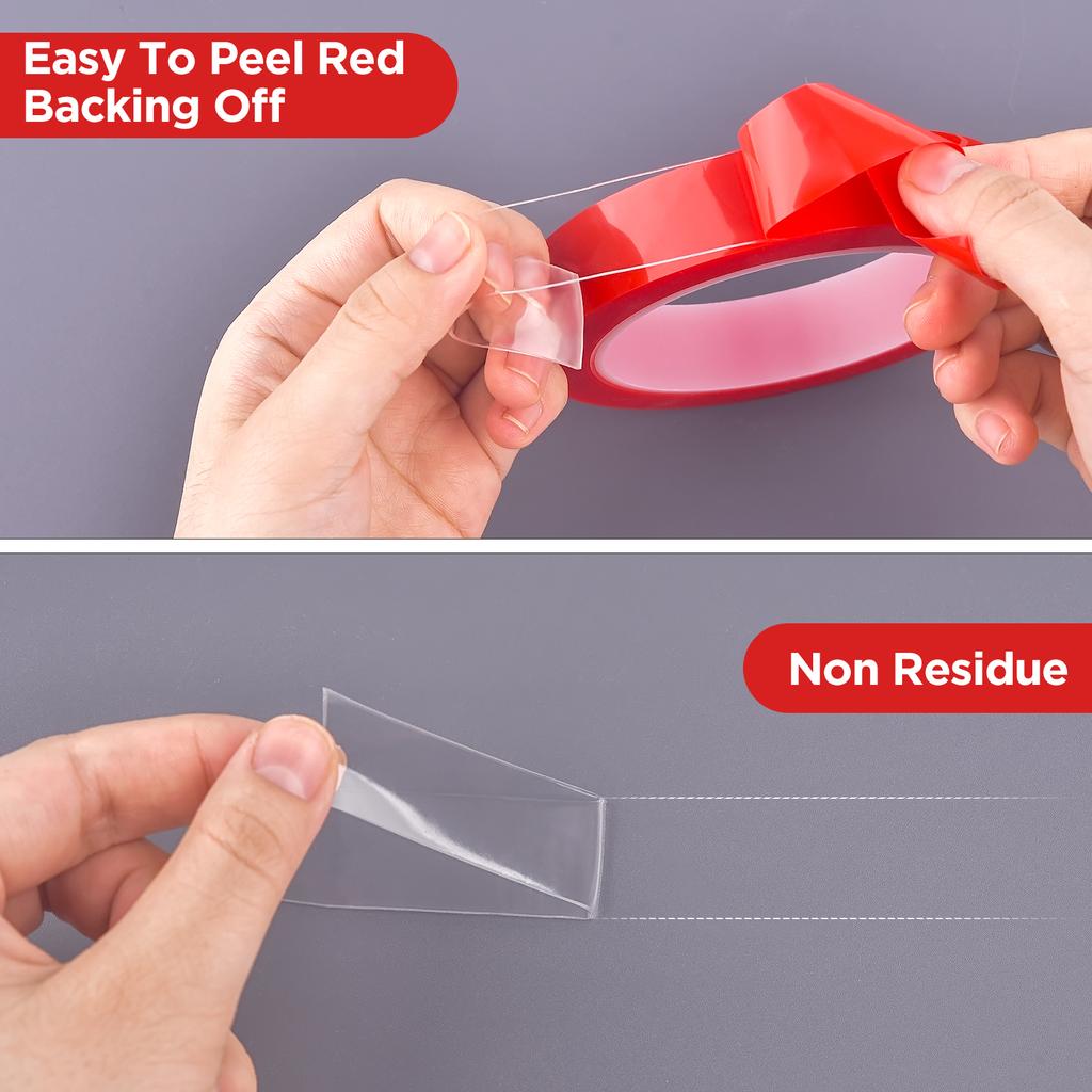 3.0M Doppelseitiges Klebeband Starke Fixierung Transparentes Klebeband Wasserdicht Keine Rückstände Hohe Viskosität Selbstklebende Bänder Fixierte Aufkleber