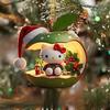 Christmas Ornament Cartoon Anime Cat In Red Fruit Christmas Tree Ornament 2D Acrylic Hanging Pendant for Holiday Home Decor