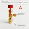 Refrigeration Charging Air Conditioning Adapter For R410A R22 1/4" Liquid Safety Valve Hose R22 Copper Adapter Hand Tool