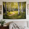 An Elegant Wall Hanging, Birch Forest, Sunny Path, Peaceful View, Ideal for Enhancing The Decor of Houses, Student Accommodations, And Sleeping Quarte
