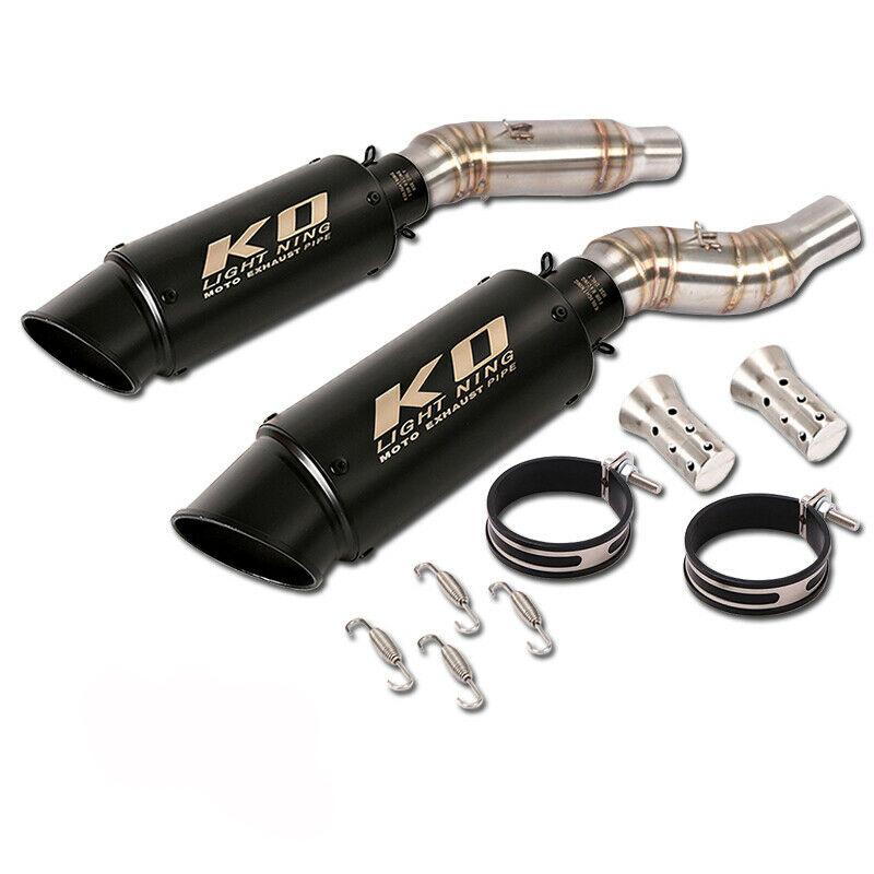 For Kawasaki Z1000 2010-2020 Z1000SX 2010-2019 Motorcycle Exhaust System Left Right Side Mid Pipe Muffler Tube Stainless Steel