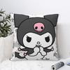 Cartoon Glücklich Kawaii Kuromi Kissenbezug Polyester Kissenhülle Dekor Wurfkissenbezug Wohnzimmer Reißverschluss 18'