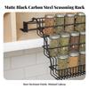Three-Tier Kitchen Seasoning Rack Black Organizer Space-Saving