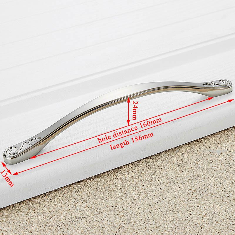KAK Zinc Alloy Modern Cabinet Handles Kitchen Cupboard Door Pulls Drawer Knobs Handles Wardrobe Pulls Furniture Handle Hardware
