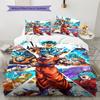 Juego de Ropa de Cama con Estampado de Dibujos Animados Colcha Funda de Colcha Funda de Almohada Decoración del Hogar Regalo de Cumpleaños (1 * funda nórdica + 2 * fundas de almohada, sin núcleo)