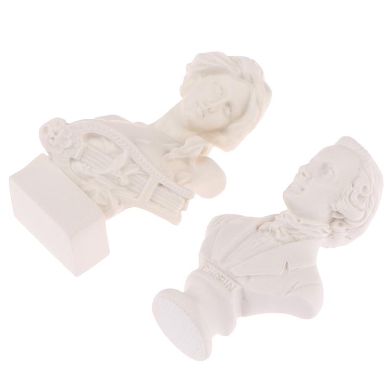 Buy 1Pc Dollhouse Miniature Bust Sculpture White Resin Statue Pretend