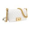Chanel Grain Embossed Calfskin Crossbody Bag, Shoulder Bag Small Women's Pearlescent White A67085-B09142-10601