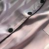 2 stk/sett Ice Silk Damepysjamas Kortermede korte bukser Simulering Silke Hjemmeklær Ensfarget Stripete studentpyjamas