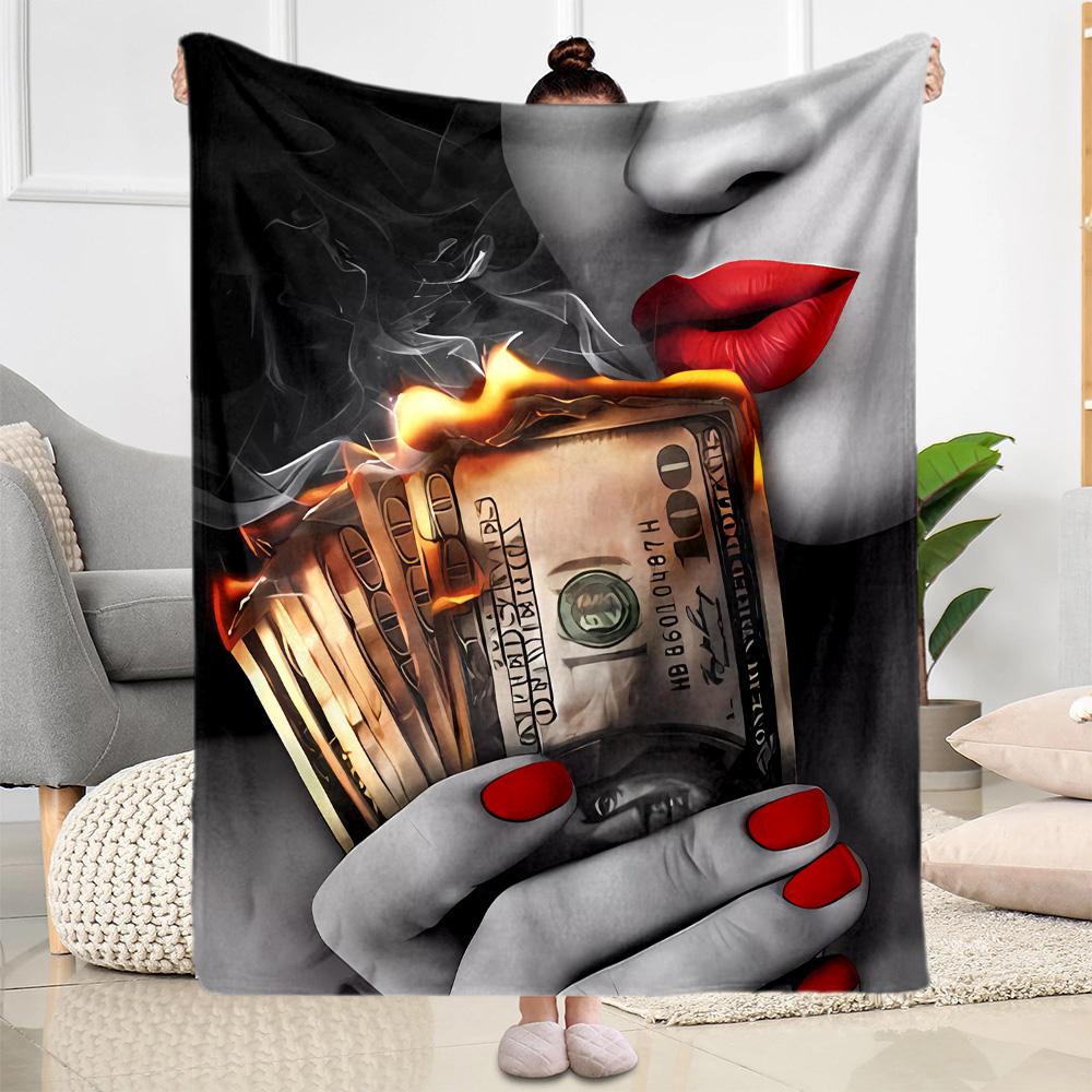 Lips Blanket Soft & Cozy Suitable for Office Chair Bedding Office All-Season Use Warmthful Decor Ideal Gift for Friends Family Couples Picnic