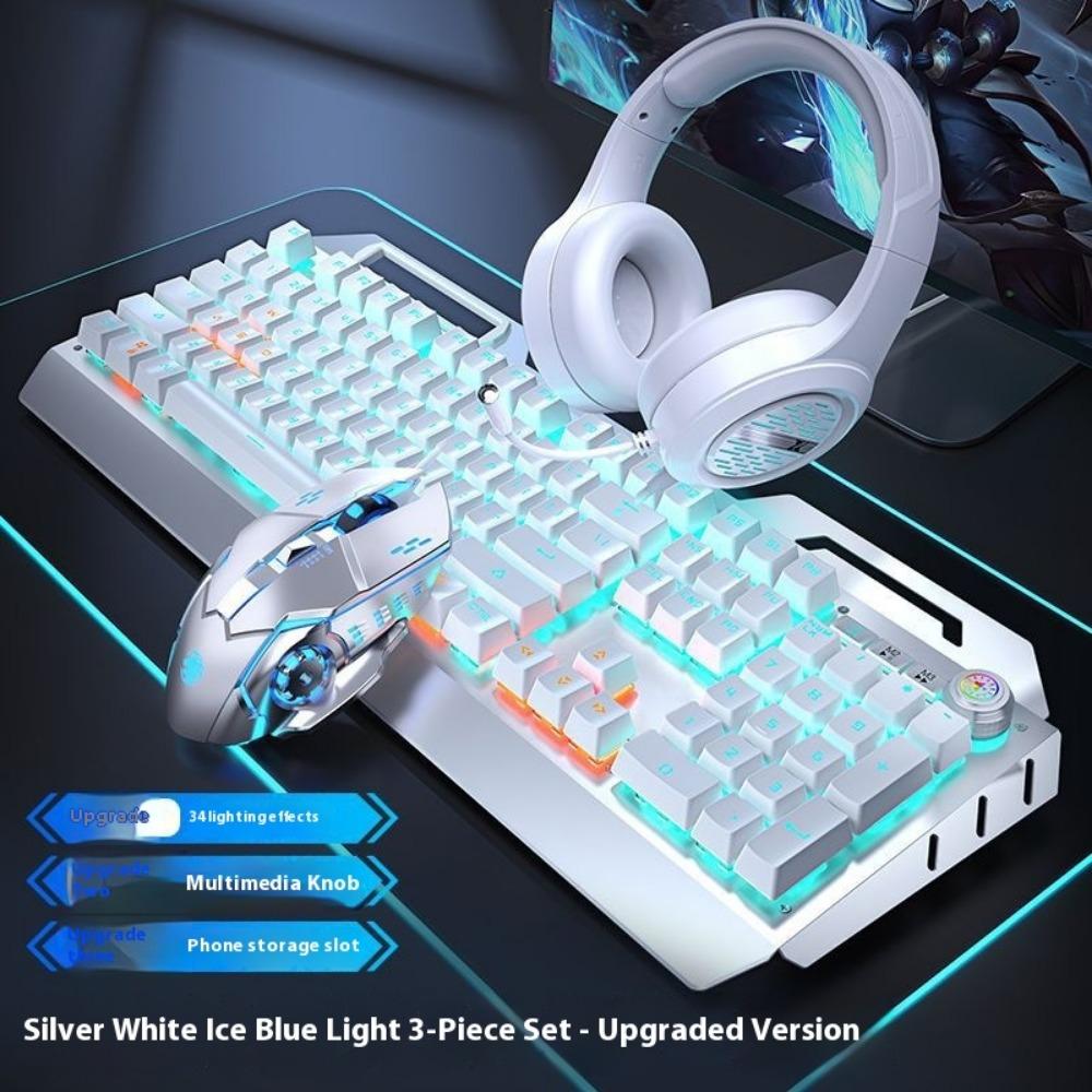 Mechanical Keyboard, Wired Mouse Set, Game Computer, E-sports, Green Axis, Wireless Keyboard and Mouse Special