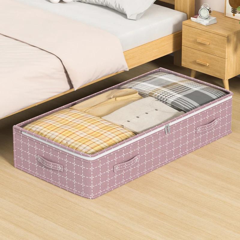 Large Bed Bottom Storage Box Foldable Clothing Quilt Storage Bag Household Dust and Moisture Bedroom Toy Sundries Organizing Bag